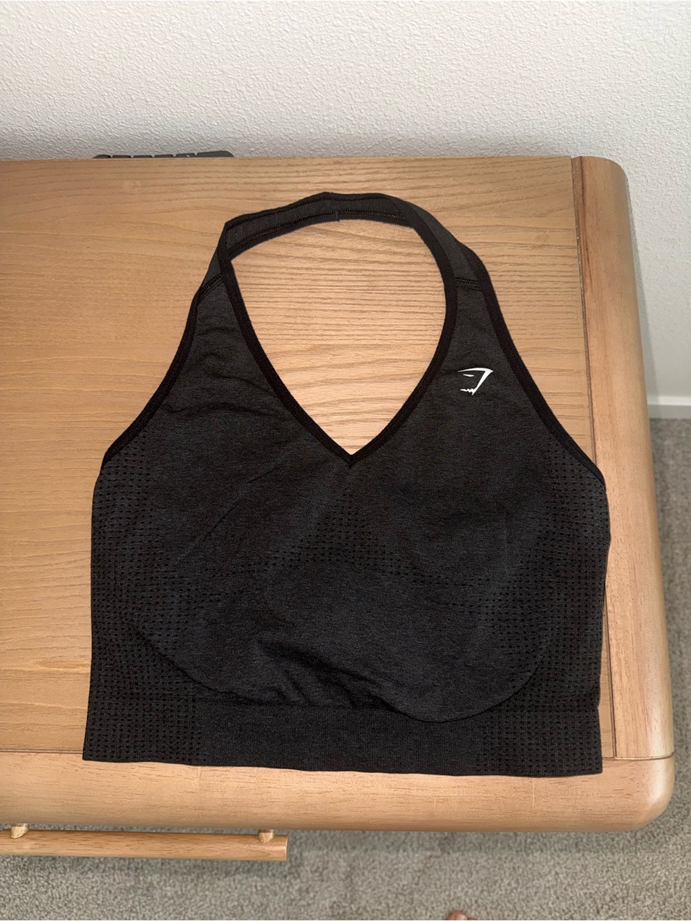 Gymshark Black Seamless V-Neck Sports Bra